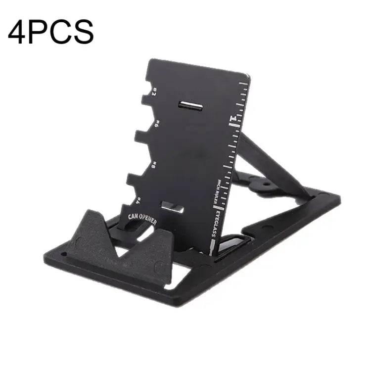 4 PCS Multifunction Folding Mobile Phone Bracket Mini EDC Tool Card Bottle Opener