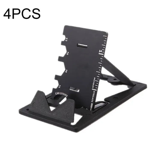 4 PCS Multifunction Folding Mobile Phone Bracket Mini EDC Tool Card Bottle Opener