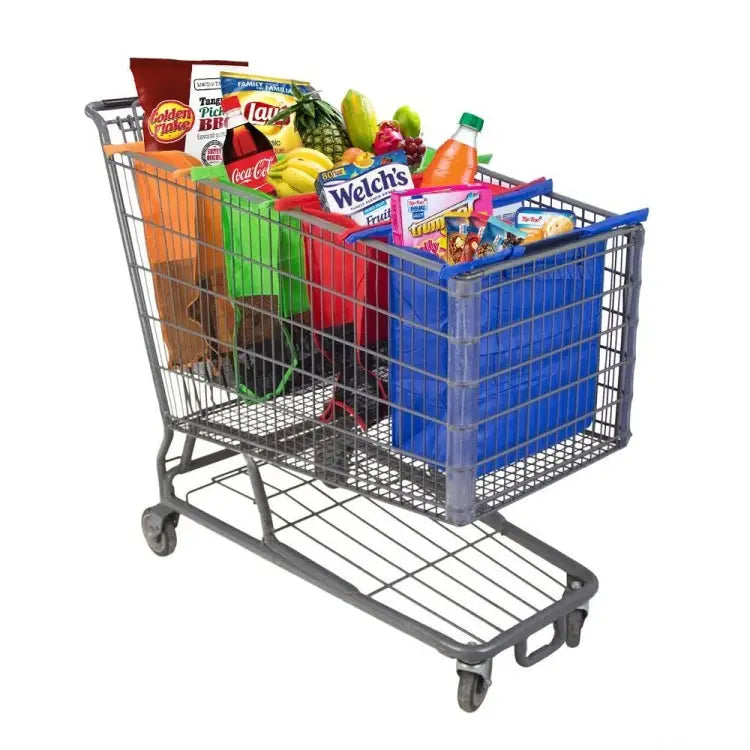 4 PCS / Set Supermarket Trolley Bags Non-Woven Portable Shopping Bags Shopping Bags - Shopping Bags