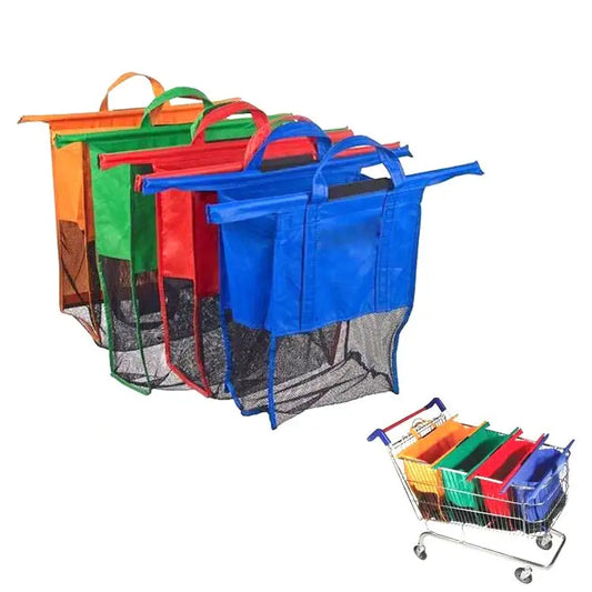 4 PCS / Set Supermarket Trolley Bags Non-Woven Portable Shopping Bags Shopping Bags - Shopping Bags