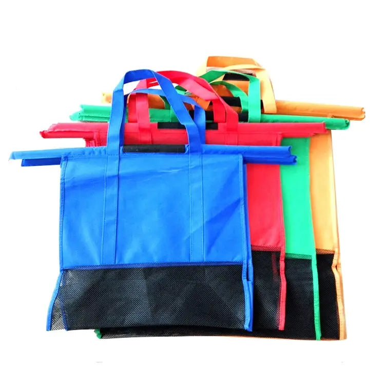 4 PCS / Set Supermarket Trolley Bags Non-Woven Portable Shopping Bags Shopping Bags - Shopping Bags