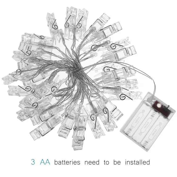 40 LEDs 3 x AA Batteries Box Chains Lamp Decorative Light for Home Hanging Pictures DIY Party Wedding Christmas