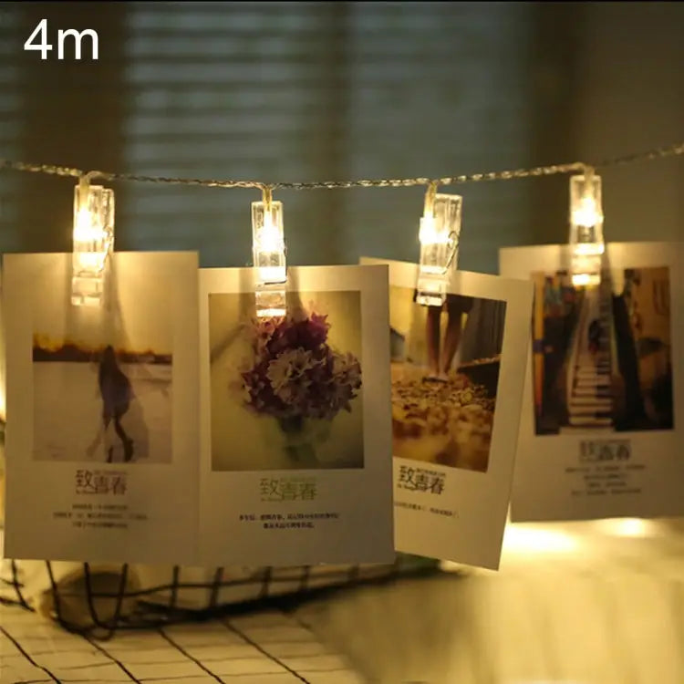 40 LEDs 3 x AA Batteries Box Chains Lamp Decorative Light for Home Hanging Pictures DIY Party Wedding Christmas