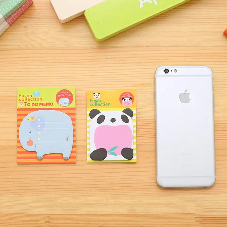 40 PCS Cartoon Animal Shaped Self Adhesive Memo Pad N-times Sticky Notes Bookmark School Office Supply Random Style