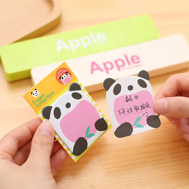 40 PCS Cartoon Animal Shaped Self Adhesive Memo Pad N-times Sticky Notes Bookmark School Office Supply Random Style