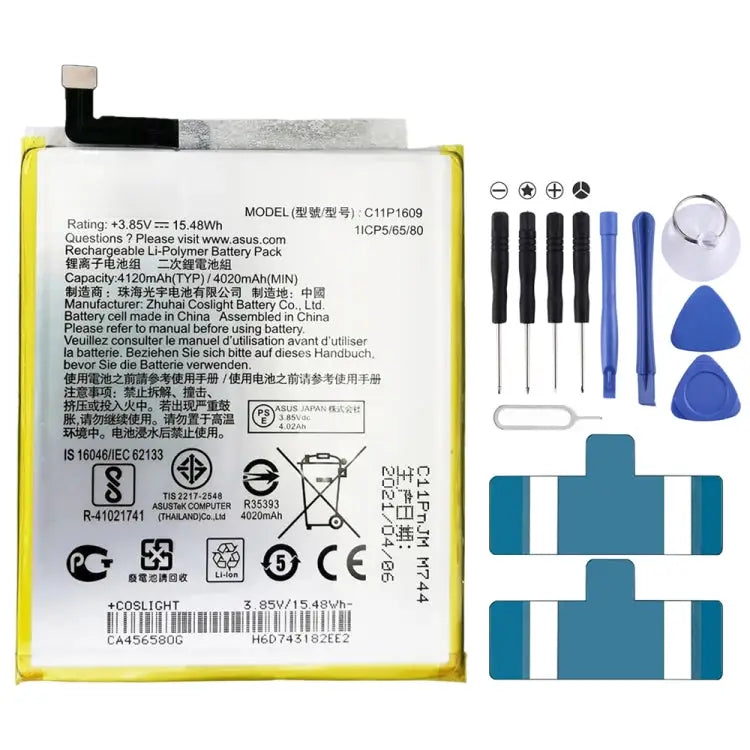 4020mAh C11P1609 Li-Polymer Battery for Asus Zenfone 3 Max ZC553KL For Asus Zenfone 3 Max ZC553KL - For Asus Zenfone 3