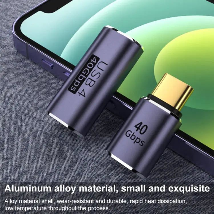 40Gbps USB-C / Type-C 4.0 Female to Female Alloy Adapter Type-C 4.0 F to F - Type-C 4.0 F to F
