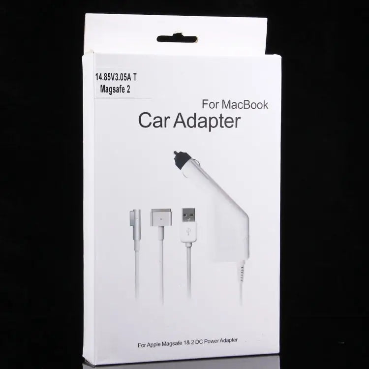 45W 14.85V 3.05A 5 Pin T Style MagSafe 2 Car Charger with 1 USB Port for Apple Macbook A1466 / A1436 / A1465 / A1435
