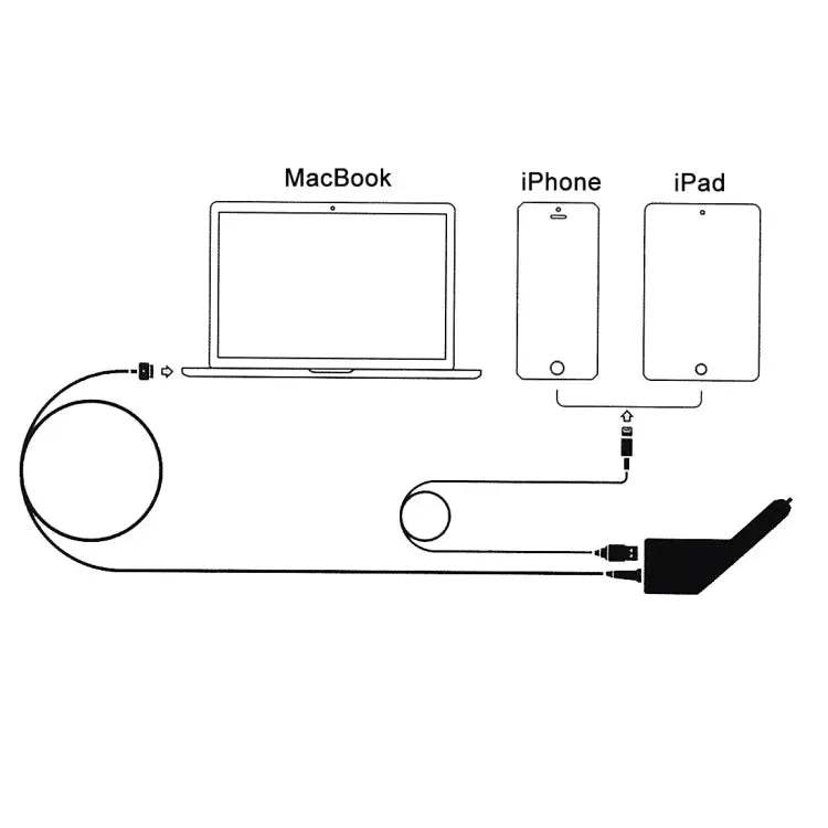 45W 14.85V 3.05A 5 Pin T Style MagSafe 2 Car Charger with 1 USB Port for Apple Macbook A1466 / A1436 / A1465 / A1435