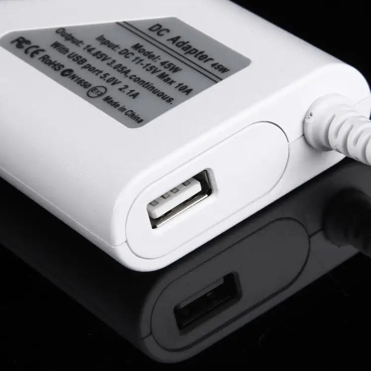 45W 14.85V 3.05A 5 Pin T Style MagSafe 2 Car Charger with 1 USB Port for Apple Macbook A1466 / A1436 / A1465 / A1435