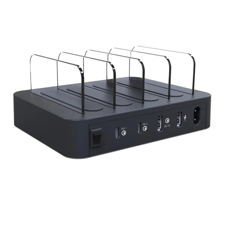 45W PD USB-C / Type-C + 18W PD USB-C / Type-C + 18W QC 3.0 USB + USB Ports Smart Charger with Detachable Bezel EU Plug