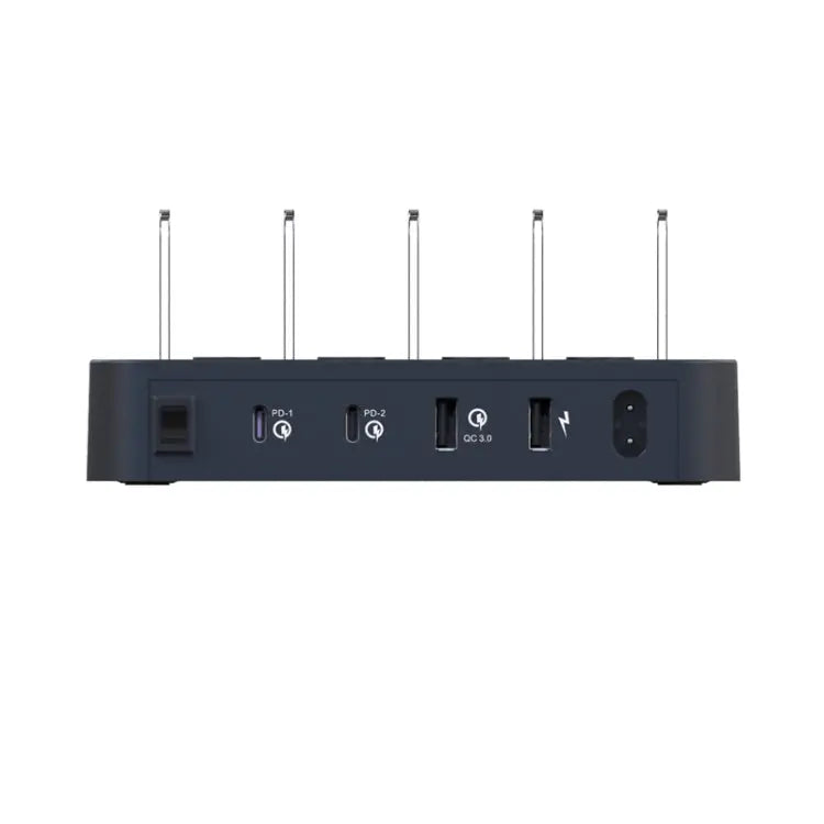 45W PD USB-C / Type-C + 18W PD USB-C / Type-C + 18W QC 3.0 USB + USB Ports Smart Charger with Detachable Bezel UK Plug