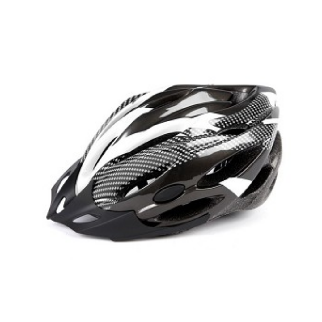 DE0601A Helm 54-58 Carbon zwart/wit