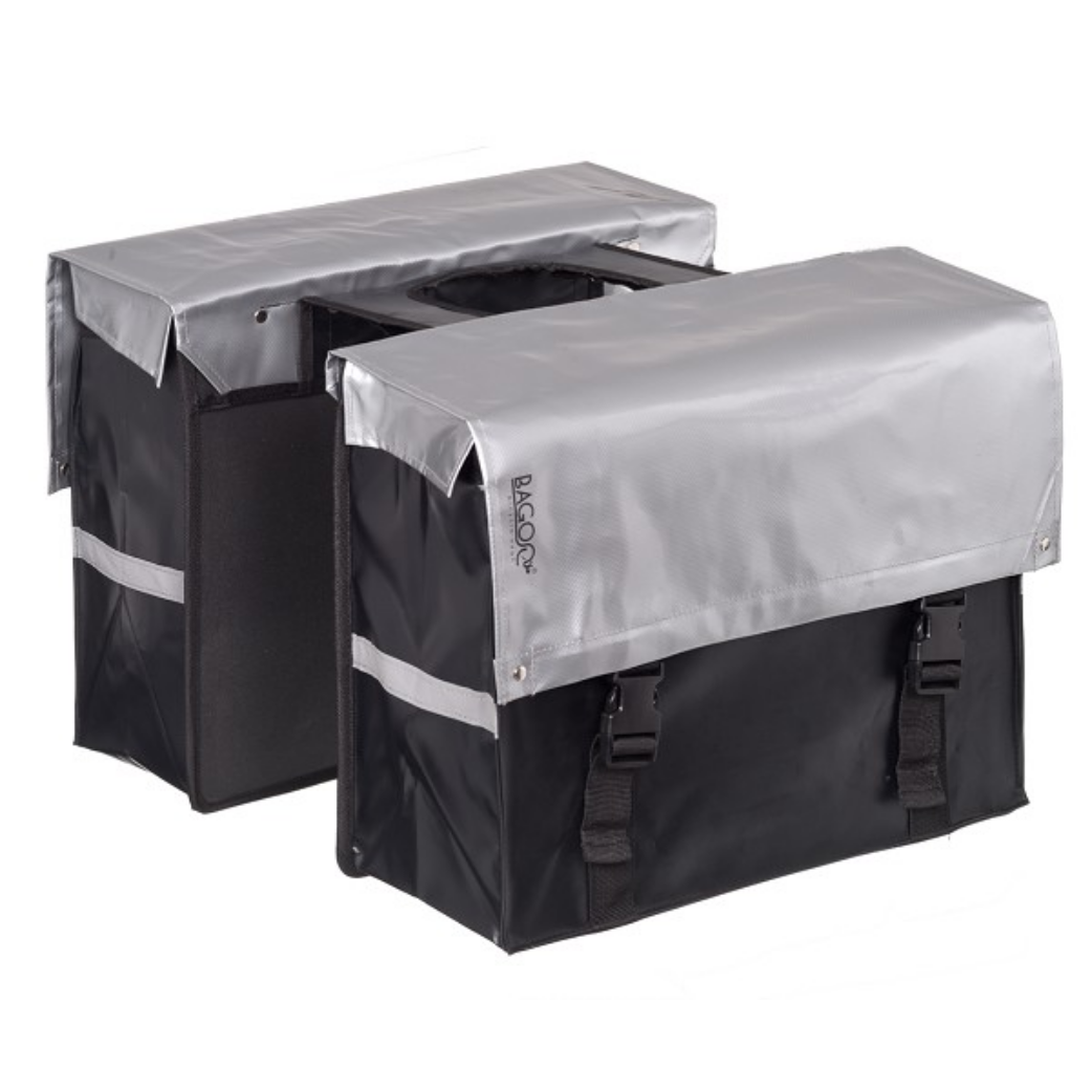 FD0201D Tas Bagoo dubbel zilver/zwart 46