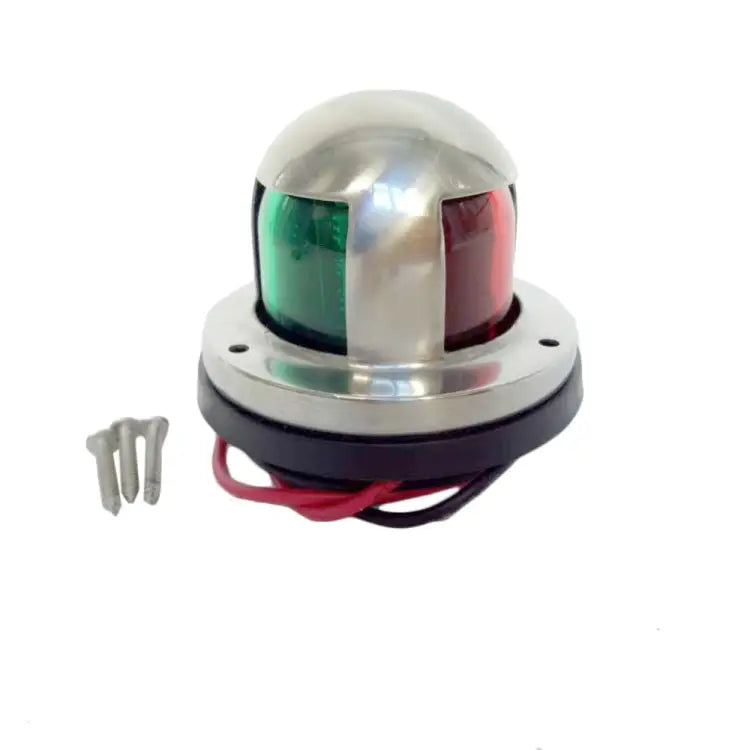 4W 12V IP65 Waterproof Stainless Steel Two-color Marine Signal Light Red and Green LED Lights 4W 12V - 4W 12V