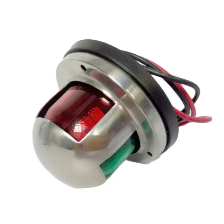 4W 12V IP65 Waterproof Stainless Steel Two-color Marine Signal Light Red and Green LED Lights 4W 12V - 4W 12V