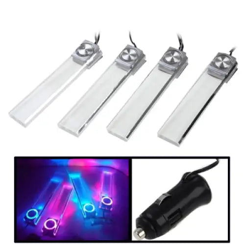 4X Car Illumination Blue Light LED Dash Decoration Lamp Car LED Dash Decoration Lamp - Car LED Dash Decoration Lamp
