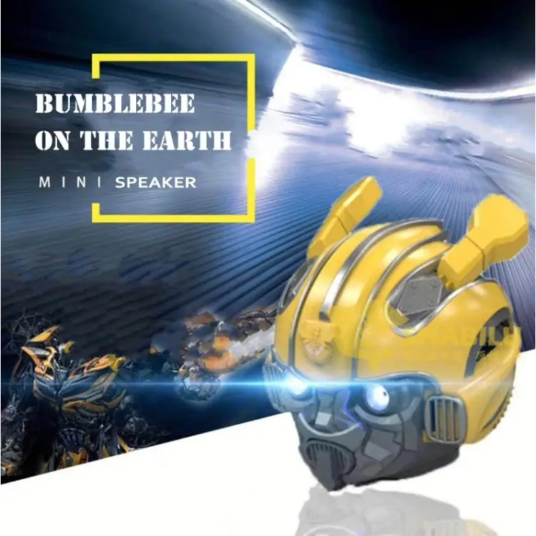 5.0 Bluetooth Speaker Bumblebee Cartoon Speaker Support TF FM Function Metal Material