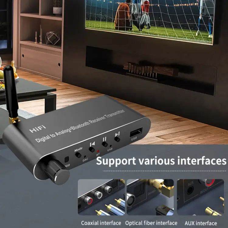 5.1 Bluetooth Optical Fiber Coaxial USB Receiver Transmitter With Remote Control A05 - A05