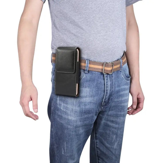 5.2 inch Universal Vertical Lambskin Texture Waist Bag for iPhone XS Galaxy S10e Huawei P30 - For 5.2 inch