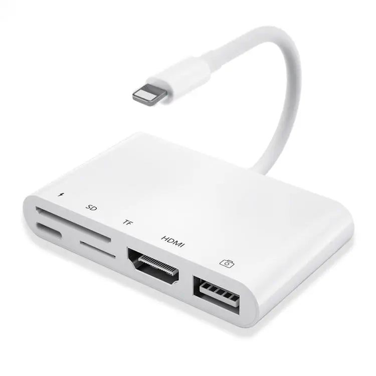 5 in 1 8 Pin Male to USB + HDMI + TF / SD Card Slot + 8 Pin Power Female OTG Digital AV Adapter TF / SD Card Slot - TF