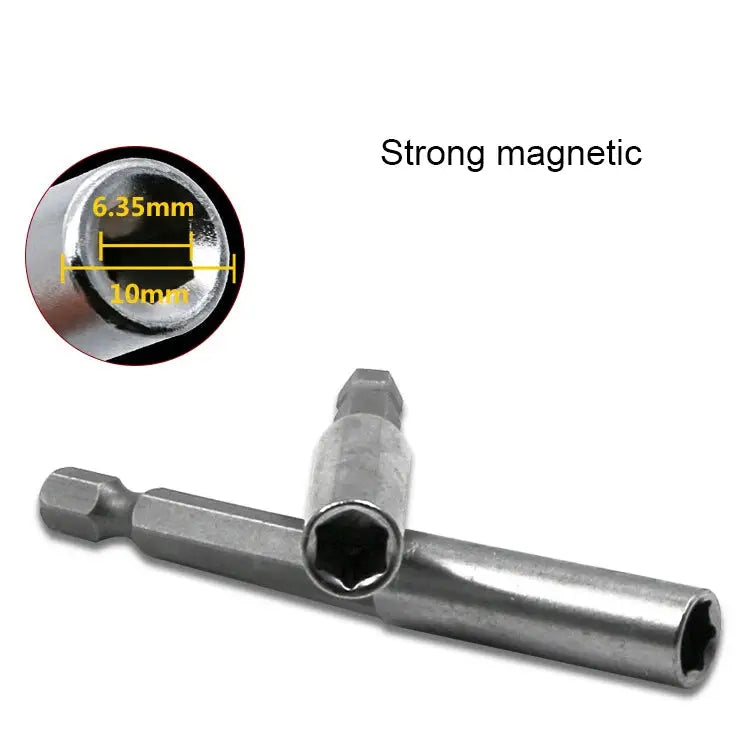 5 PCS 1/4 Electric Batch Head High Magnetism Connecting Rod Pistol Drill Extension Rod Sleeve Fast Turning Joint