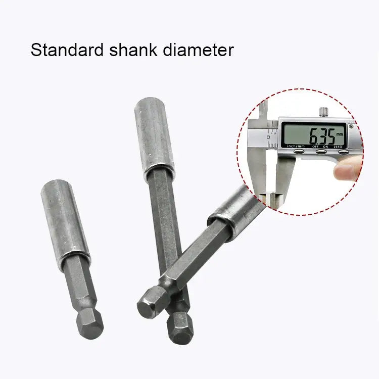 5 PCS 1/4 Electric Batch Head High Magnetism Connecting Rod Pistol Drill Extension Rod Sleeve Fast Turning Joint