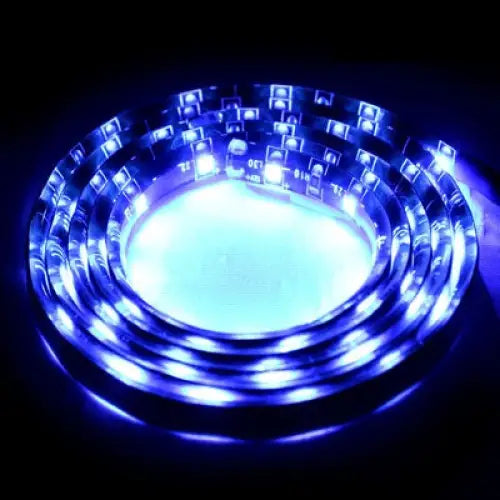 5 PCS 1.7W 60 LED 3528 SMD Waterproof Flexible Car Strip Light DC 12V Length: 1m White Light Blue Light - Blue Light