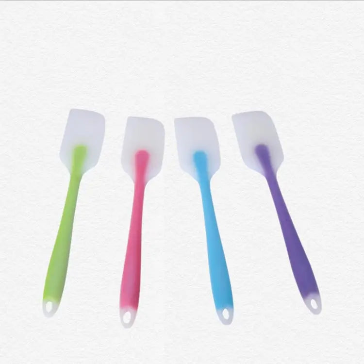 5 PCS Baking Tool Translucent Integrated High Temperature Resistance Cream Silicone Scraper Cake Spatula Random Color