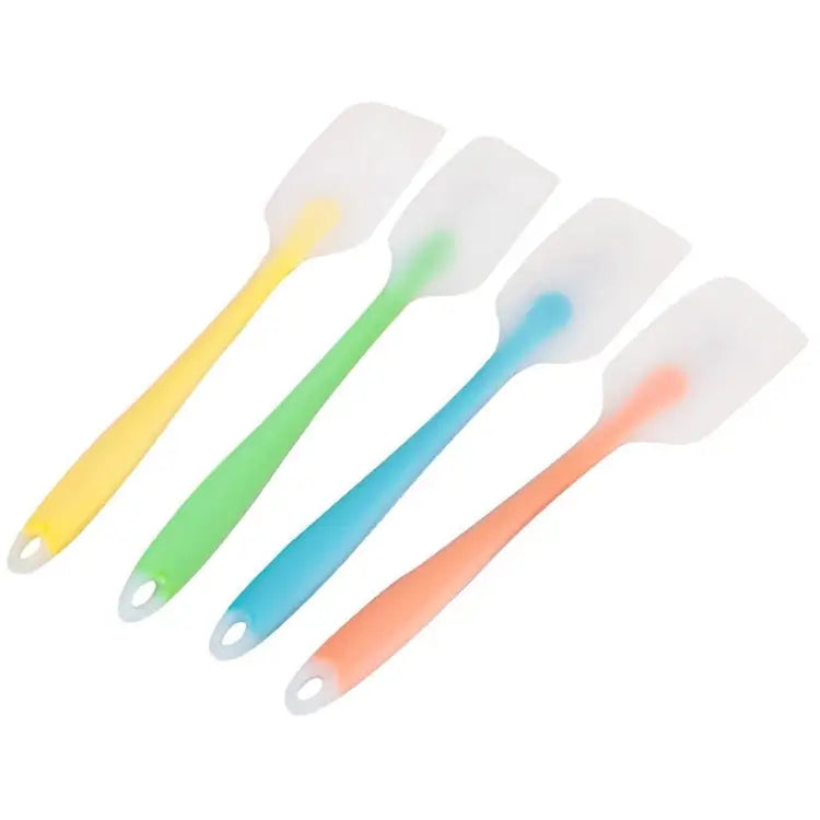 5 PCS Baking Tool Translucent Integrated High Temperature Resistance Cream Silicone Scraper Cake Spatula Random Color