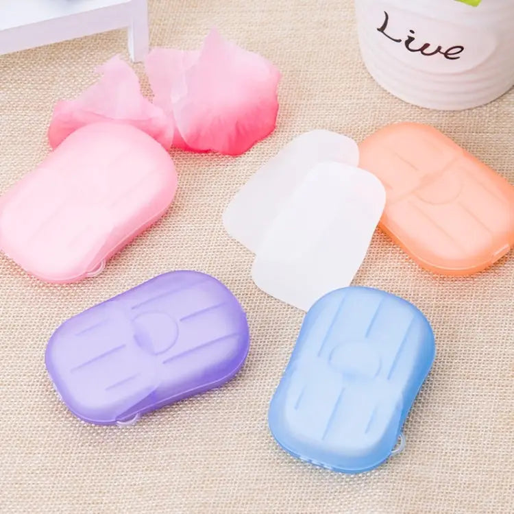 5 PCS Disposable Portable Travel Boxed Confetti Soap Mini Soap Paper Random Color Delivery 5 PCS - 5 PCS