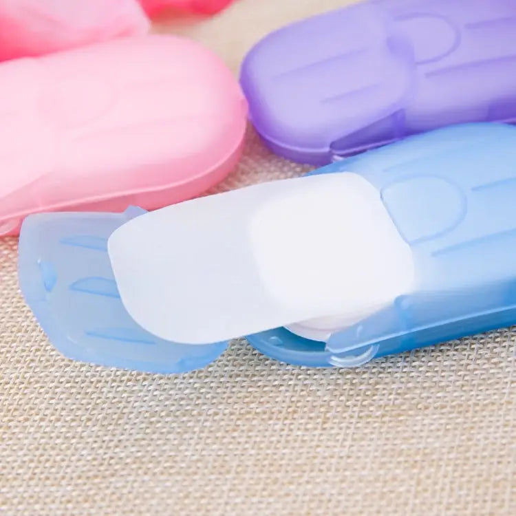 5 PCS Disposable Portable Travel Boxed Confetti Soap Mini Soap Paper Random Color Delivery 5 PCS - 5 PCS