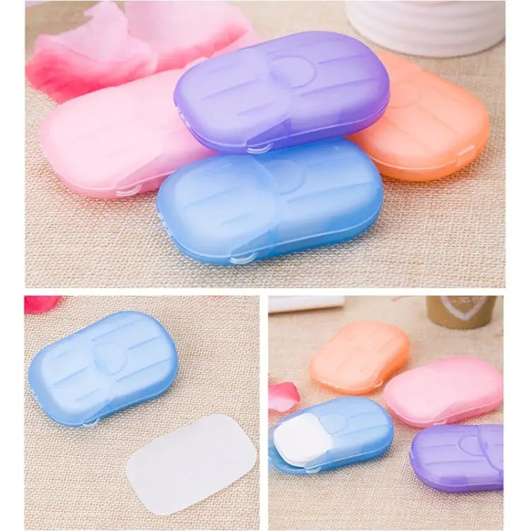 5 PCS Disposable Portable Travel Boxed Confetti Soap Mini Soap Paper Random Color Delivery 5 PCS - 5 PCS
