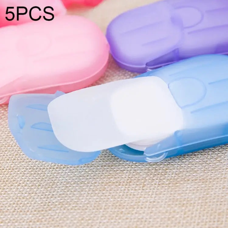 5 PCS Disposable Portable Travel Boxed Confetti Soap Mini Soap Paper Random Color Delivery 5 PCS - 5 PCS