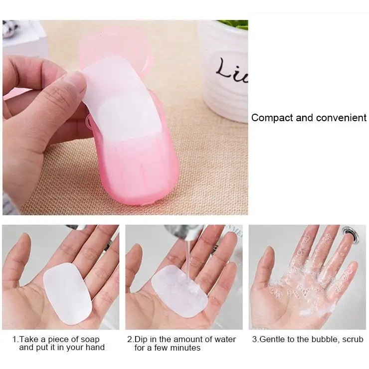 5 PCS Disposable Portable Travel Boxed Confetti Soap Mini Soap Paper Random Color Delivery 5 PCS - 5 PCS