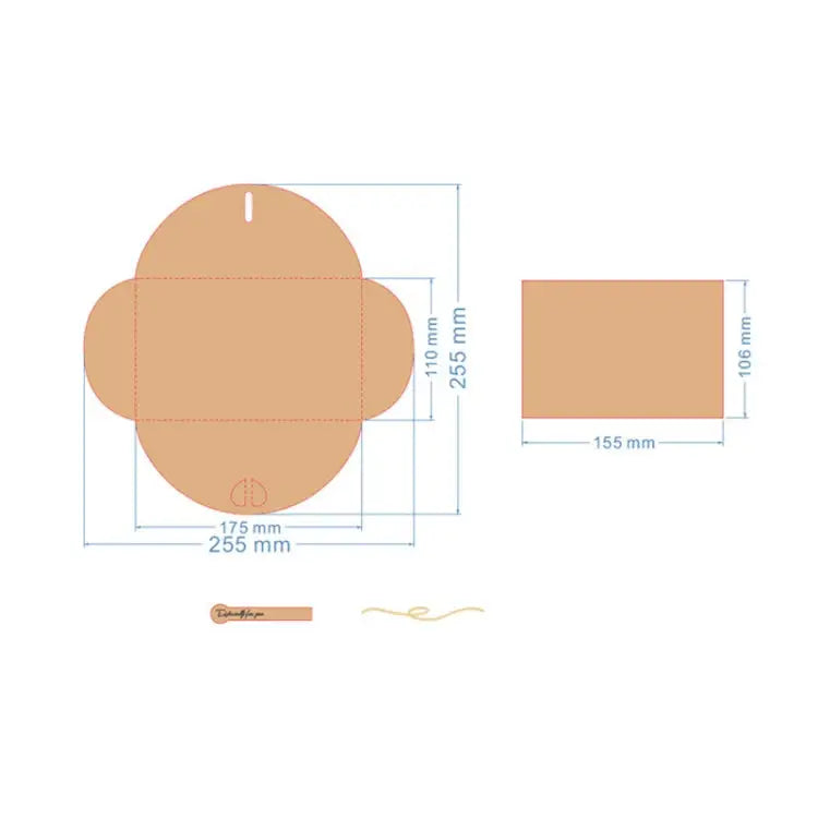 5 PCS Festival Creative DIY Retro Kraft Paper Handmade Large Dry Flower Greeting Card Birthday Card Dry Flower Greeting