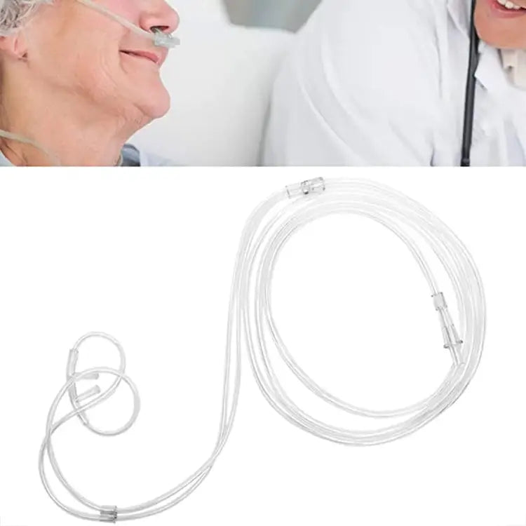 5 PCS Household Disposable Double-hole Nasal Oxygen Tube Pipe Oxygen Supply Tubing Length: 8m Length: 8m - Length: 8m
