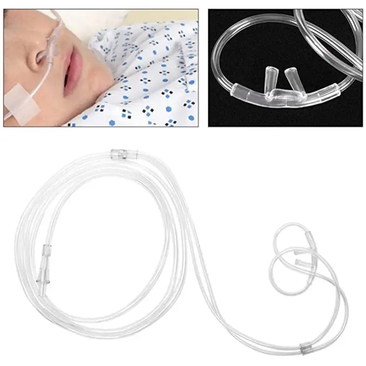 5 PCS Household Disposable Double-hole Nasal Oxygen Tube Pipe Oxygen Supply Tubing Length: 8m Length: 8m - Length: 8m