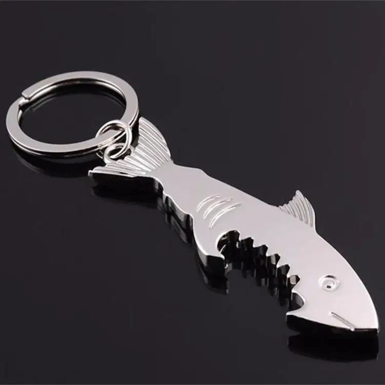 5 PCS Multi-function Shark Bottle Opener Key Chain Car Key Pendant Size: 13.5x3cm Shark shape - Shark shape