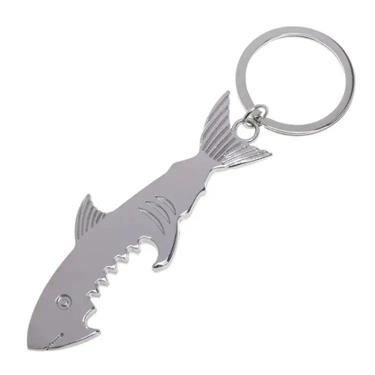 5 PCS Multi-function Shark Bottle Opener Key Chain Car Key Pendant Size: 13.5x3cm Shark shape - Shark shape
