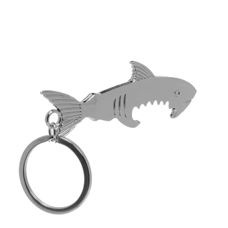 5 PCS Multi-function Shark Bottle Opener Key Chain Car Key Pendant Size: 13.5x3cm Shark shape - Shark shape