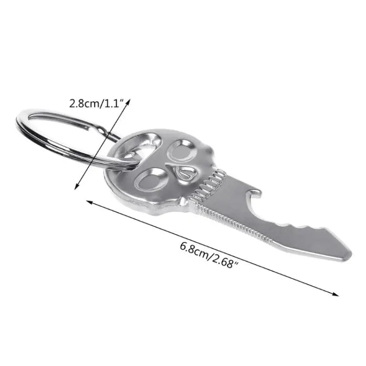 5 PCS Multi-function Skull Bottle Opener Key Chain Car Key Pendant Size: 6.8x2.8cm Skull shape - Skull shape