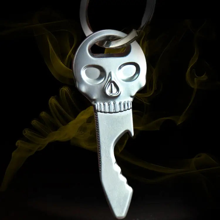 5 PCS Multi-function Skull Bottle Opener Key Chain Car Key Pendant Size: 6.8x2.8cm Skull shape - Skull shape