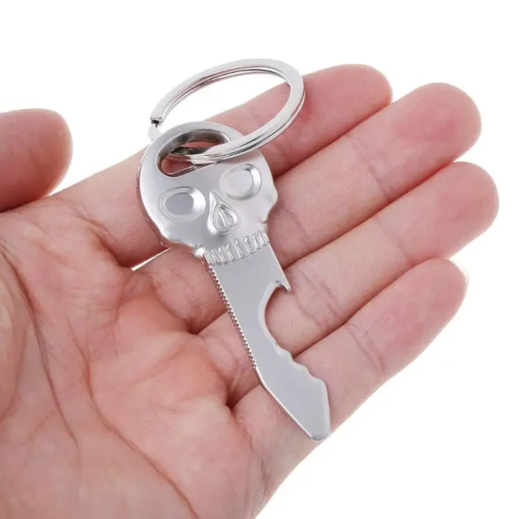 5 PCS Multi-function Skull Bottle Opener Key Chain Car Key Pendant Size: 6.8x2.8cm Skull shape - Skull shape