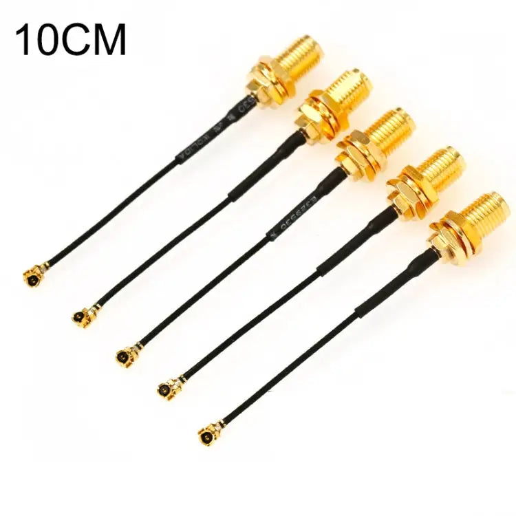 5 PCS / Set RG178 Ufl / IPX / IPEX to SMA Female Adapter Braid Cable Length:10cm 10cm - 10cm