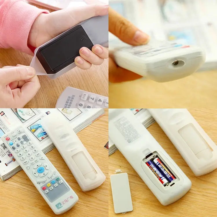 5 PCS Short Design Air Conditioning Remote Control Silicone Protective Cover Size: 12.4*4.5*2.2cm 12.4*4.5*2.2cm