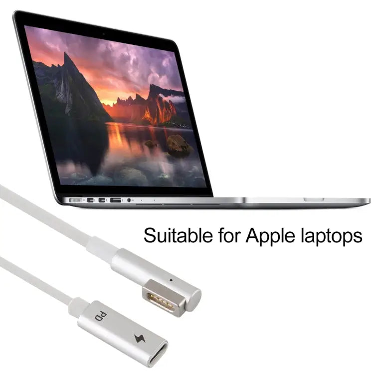 5 Pin MagSafe 1 (L-Shaped) to USB-C / Type-C PD Charge Adapter Type-C to MagSafe 1 - Type-C to MagSafe 1