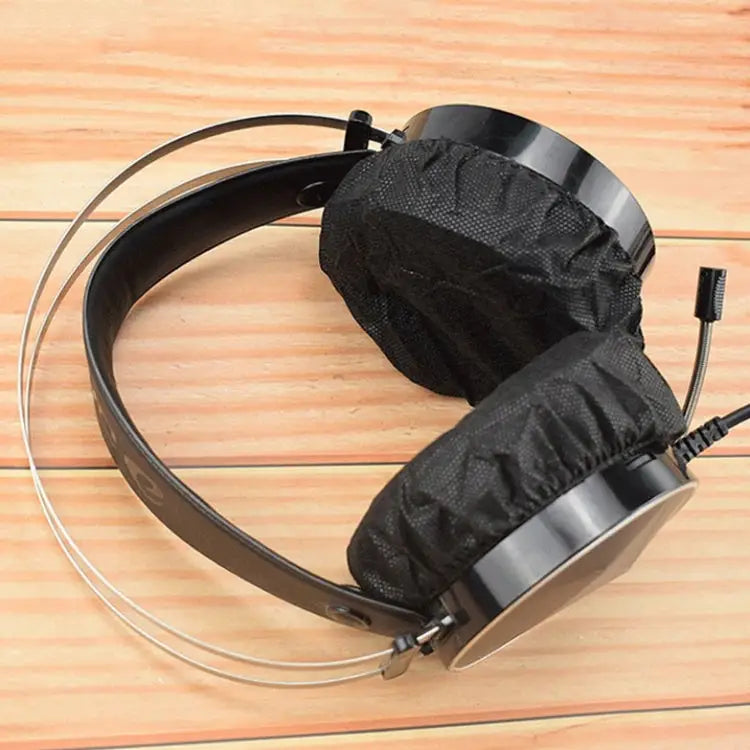 50 Pairs Earphone Disposable Dust Cover Game Headset Non-Woven Protective Cover 50 Pairs of Independent (Black) 50