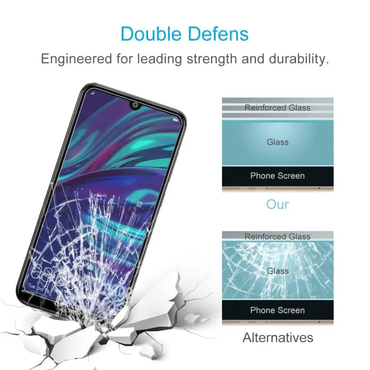 50 PCS 0.26mm 9H 2.5D Tempered Glass Film for Huawei Y7 2019 No Retail Package For Y7 2019 - For Y7 2019