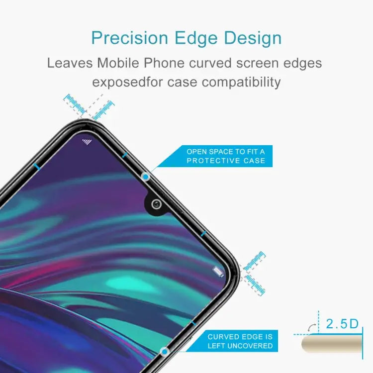 50 PCS 0.26mm 9H 2.5D Tempered Glass Film for Huawei Y7 2019 No Retail Package For Y7 2019 - For Y7 2019